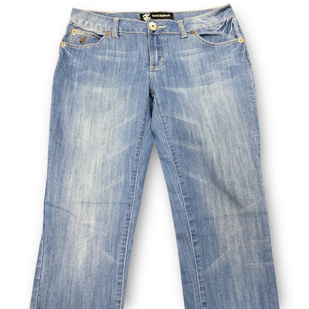 EUC Rocawear Women’s Flare Jeans Light Wash Size 11 - Picture 4 of 12